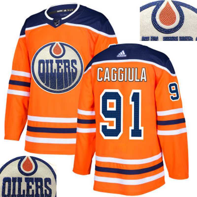 Oilers #91 Caggiula Orange With Special Glittery Logo Adidas Jersey,We sell and wholesale Oilers #91 Caggiula Orange With Special Glittery Logo Adidas Jersey on line form chian!